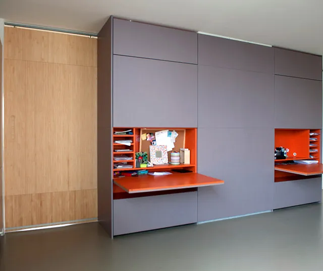 roomdividing closet, orange mdf, grey mdf,bamboo, folding desk, folding bureau